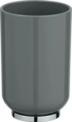Produktbild von Zahnputzbecher Posa Grau/Chrom