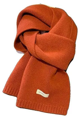 Zdjęcie produktu dla Szalik, 100% wełna, stylowy jednokolorowy wzór, DZ097-05, 20 x 160 cm-c
