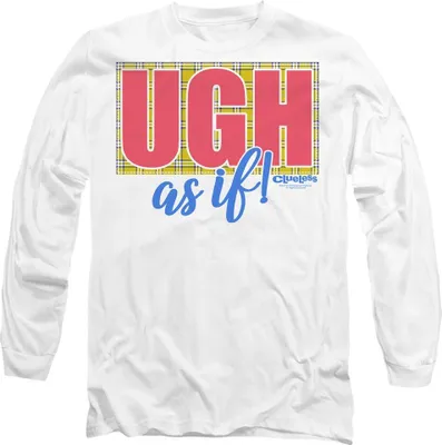 Immagine prodotto di Clueless - Maglietta "Ugh As If" per uomo/donna Unisex TV10972 (S) (Bianco)