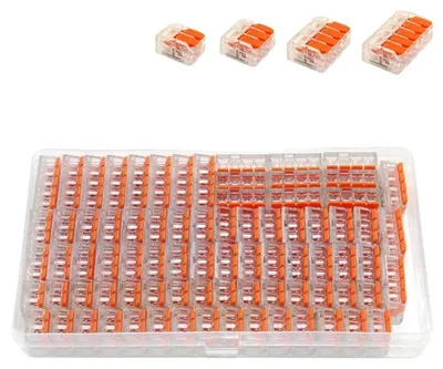 Immagine prodotto di Connettori elettrici a filo, versatili per collegamenti da 2 a 5 porte, design resistente, 80 pezzi