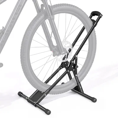 Produktbild von SucceBuy Faltbarer Fahrradständer Freistehend für MTB und Rennrad, Robuster Stahlrahmen, Geeignet für Reifen Ø508-737 mm / 20-29 Zoll, Breite bis 75 mm / 2,9 Zoll, Ideal für Zuhause, Garage und Lager