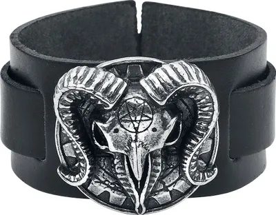 Produktbild von Alchemy Gothic Lederarmband Herren Gears Of Aiwass schwarz Standard