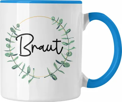 Produktbild von Trendation - Braut Tasse Geschenk Hochzeit Heiratsantrag Geschenkidee zur Hochzeit (Blau)