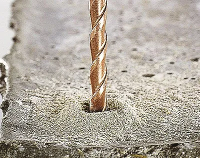 Produktbild von wolfcraft GmbH 1 Hammer-Schlagbohrer Standard, Bohrer, Hammer drill bit, 2,5 cm, 450 mm, Künstlicher Stein, Beton, Naturstein, 40 cm