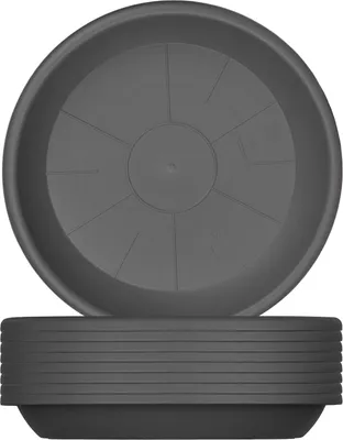 Produktbild von BigDean 9x Blumentopf Untersetzer Ø 29 cm Farbe Anthrazit Kunststoff Blumenuntersetzer Blumentopfuntersetzer passend zu Ø 30 cm Blumentöpfen