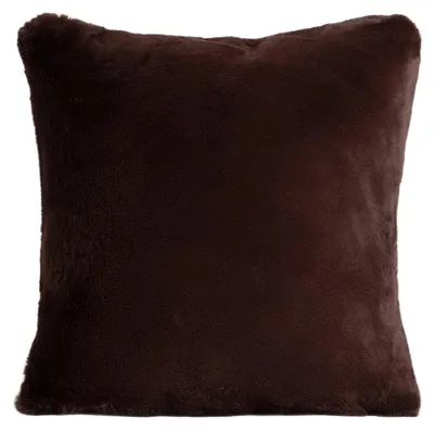 Obrázok produktu pre Poťah na vankúš HOMLA MALEO, hnedý, z jemnej syntetickej kože, 45 x 45 cm