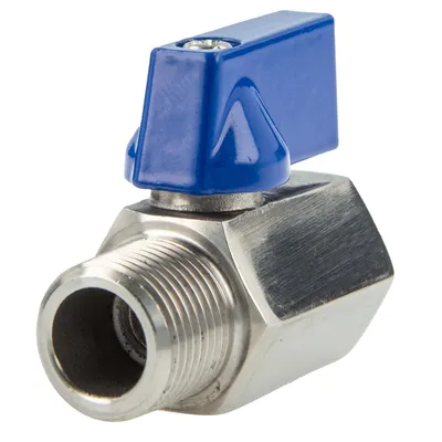 Produktbild von tecuro Mini Kugelhahn Edelstahl V4A (AISI 316), 3/8 Zoll AG/IG nach ISO 228, 40 bar