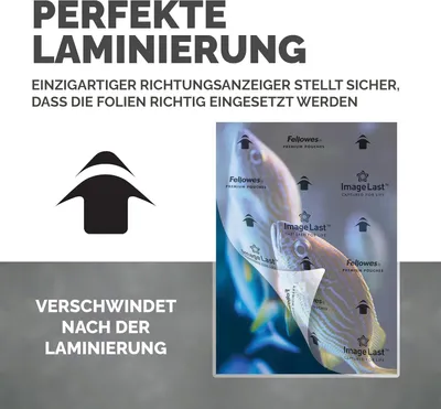Produktbild von Fellowes Laminierfolien A3, 500 Stück, 80 Mikron, Glanz, ImageLast