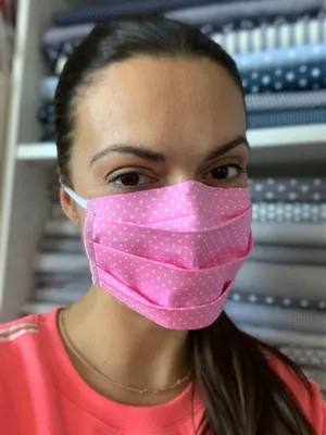 Obrázek produktu pro Obličejové masky Dýchací maska pro dámy ve skvělém designu puntíků / puntíků