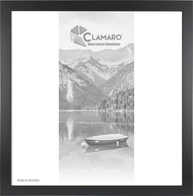 Produktbild von Bilderrahmen CLAMARO 'Collage' Quadratisch Holz MDF Rahmen inkl. Acrylglas, Rückwand und Aufhänger Schwarz Matt, Farbe M30:Schwarz matt, Größe:60x60