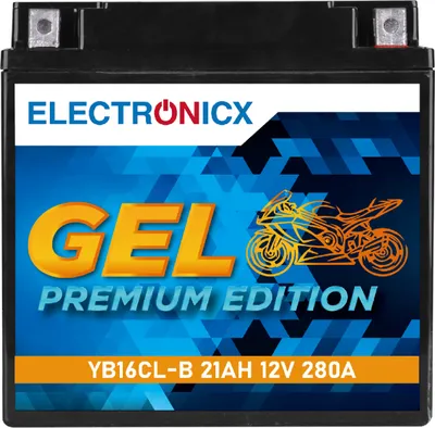 Produktbild von Electronicx GEL Batterie YB16CL-B 12V 21Ah ▶ Motorrad Roller Quad ATV - wartungsfrei auslaufsicher rüttelfest