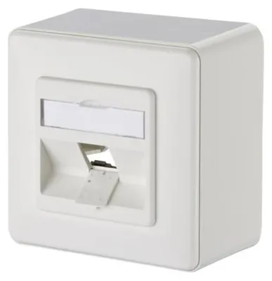 Image de METZ CONNECT Boîtier de raccordement Keystone AP 1 port non équipé blanc pur