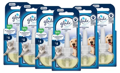 Produktbild von Glade Electric Scented Oil Nachfüller, Refreshing Air, 20 ml  6er Pack