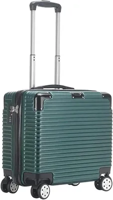 Image de Valise cabine à roulette - Bagage à main - Pour les voyages en avion - Coque rigide légère - 45,7 cm (18 pouces) - Gris foncé