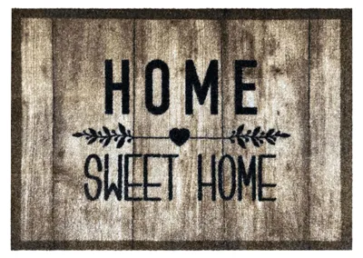 Produktbild von Akzente Listen Fußmatte Home Sweet Home, 50x70 cm, rutschfest, trittschalldämmend, Polyamid-Monofilament, TPE, schmutzfangend, strapazierfähig, für Fußbodenheizung