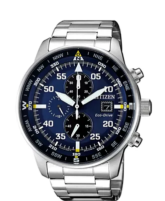 Produktbild von CITIZEN, Armbanduhr, Herren, 44 mm, Eco-Drive Chronograph, 10 ATM, Edelstahl, Blau Silber, Rund, CA0690-88L