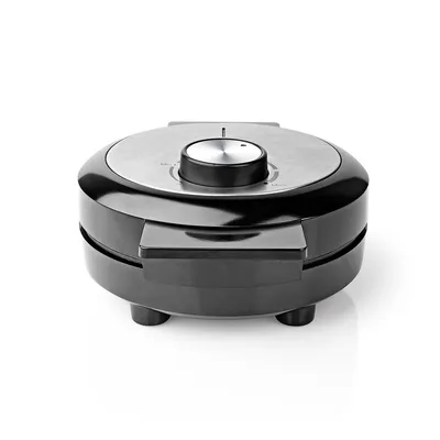 Produktbild von Nedis KAWP100BK, 1 Waffel(n), Kreis, Schwarz, Silber, 19 cm, Aluminium, Kunststoff, 1000 W
