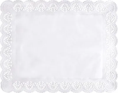 Immagine prodotto di Cake topper quadrati in carta pizzo Papstar 46 x 36 cm bianco 100 pezzi