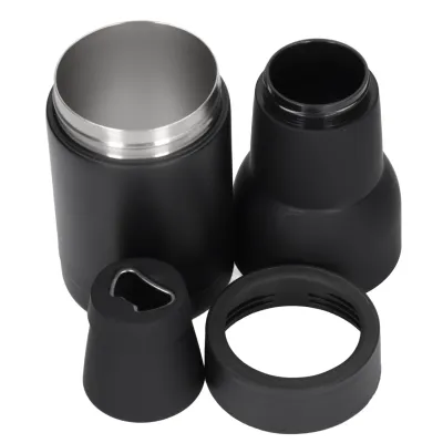 Image de Réservoir d'isolation et de stockage sous vide à double paroi en acier inoxydable avec décapsuleur (noir)