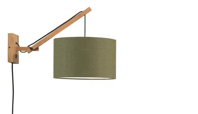 Produktbild von GOOD&MOJO Wandlampe Andes Naturel S 32x20 Grün