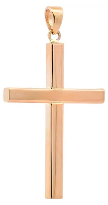 Produktbild von Anhänger für Halskette Kreuz echt massiv 585-14 Karat Gold