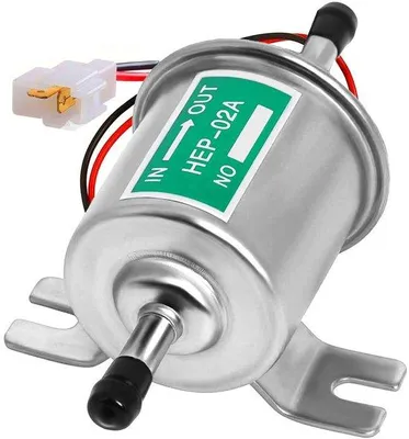 Produktbild von Kraftstoffpumpe, 12 V, Niederdruck, Universal-Elektro-Gaspumpe aus Messing, Dieselpumpe für Benzin und Diesel, (silber)