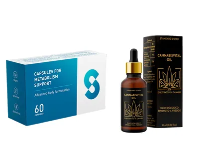Productafbeelding van SET V-vormige capsules + Cannabisvital olie | Set