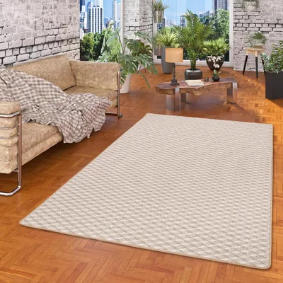 Produktbild von Schlingen Teppich Modern Diamond Sand, Größe:100x100 cm