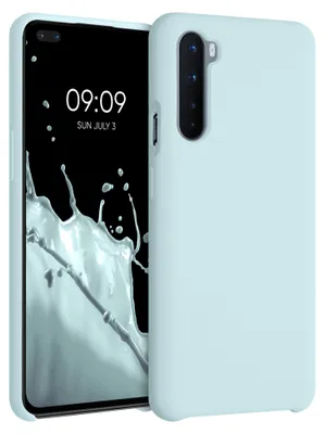 Produktbild von kwmobile Handyhülle für OnePlus Nord Hülle - Case Silikon - Kabelloses Laden - Schutzhülle Cover in Cool Mint