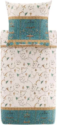 Produktbild von Bassetti Satin-Bettwäsche-Garnitur OPLONTIS Farbe GRÜN V2 Größe 200x200+2x80x80