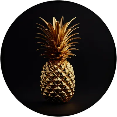 Produktbild von Goldene Ananas Magnet rund rund