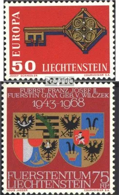 Produktbild von Briefmarken Liechtenstein 1968 Mi 495,496 (kompl.Ausg.) postfrisch Sondermarken