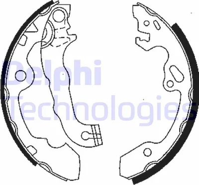 Produktbild von DELPHI Bremsbackensatz Trommelbremse für FORD FOCUS (DAW, DBW) 203mm LS1850