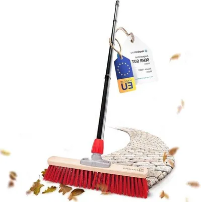 Obrázok produktu pre Vonkajší metla s oceľovou tyčou – 40 cm – pevné štetiny