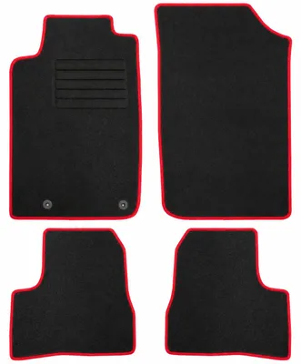 Fußmatten-Set für Peugeot 206 inkl. SW, 10/1998-03/2009, 4-teilig, Schwarz