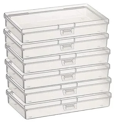 Zdjęcie produktu dla Pudełka do przechowywania plastikowe przezroczyste z pokrywką organizer 6