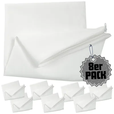 Produktbild von 8er Pack 50x70 cm Kissen-Inlett ohne Füllung aus Baumwolle | Inlett mit Reißverschluss | Innenkissen leer, Füllkissen Ungefüllt