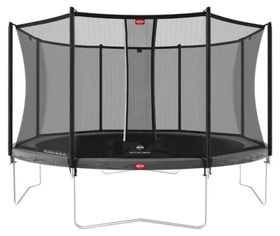 Produktbild von BERG Trampolin Favorit Regular 430 + Sicherheitsnetz Comfort Stahlrahmen Grau
