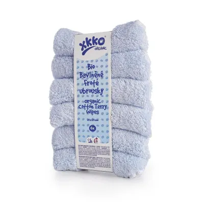 Image de XKKO Serviettes de table en coton 21x21, bleu