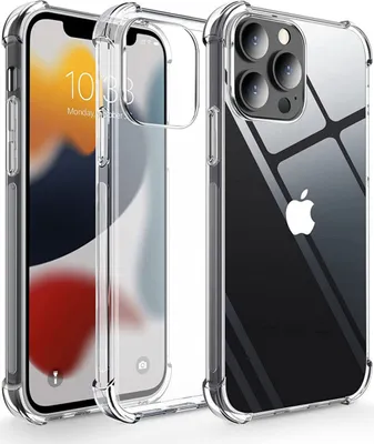 Produktbild von Mobigear Cushion Durchsichtig iPhone 13 Pro Max Hülle Flexibles TPU Backcover Stoßfest - Transparent