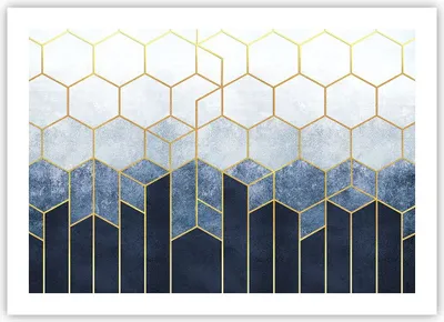 Produktbild von Poster - Poster ohne Rahmen - Abstraktion Figuren Geometrisch - 70x50 cm - Wand Bild - Wanddeko - Wandbilder - Kunstposter - Wandposter - Bilder - Kunstdruck - Wanddekoration - P2XAA70x50-5135