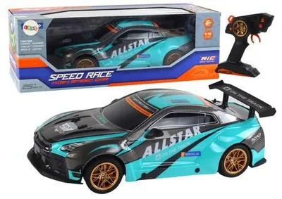 Image de Voiture de sport R/C 1:10 noir turquoise