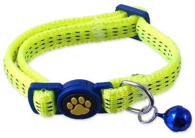 Productafbeelding van Magic Cat nylon halsband, maat XS, geel, 1 stuk, verstelbaar van 19-31 cm
