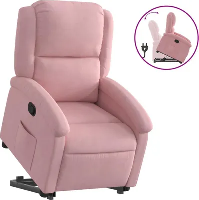 Image de vidaXL Fauteuil relax releveur rose velours