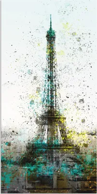 Produktbild von ARTland Wandbild Alu für Innen & Outdoor Paris Eiffelturm I Größe: 50x100 cm