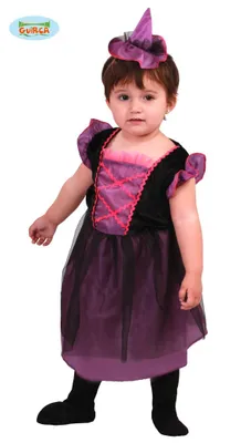 Produktbild von süße kleine Baby Hexe Kostüm für Mädchen Gr. 86-98, Größe:74/80