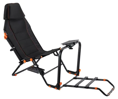 Produktbild von Wiltec Faltbares Cockpit für Rennsimulator 1750 x 757 x 1080 mm bis 120 kg, Racing Simulator mit Befestigungspunkte für Lenkrad, Schalthebel und Pedale