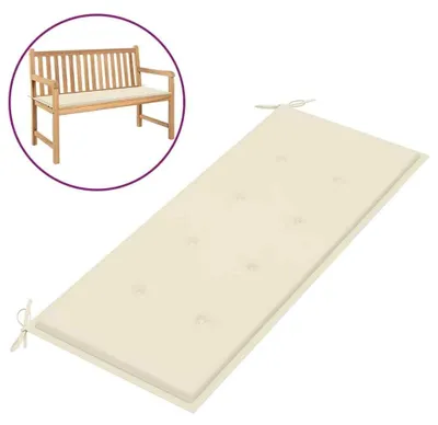 Produktbild von Gartenbank Auflage Bankauflage Sitzpolster Bankkissen für Gartenbänke und Sitzbänke Polsterauflage Outdoor Sitzkissen 100 x 50 cm Creme 150 x 50 x 3 cm