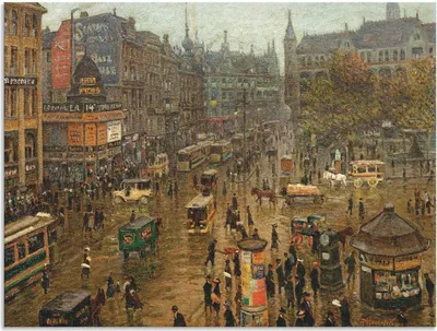 Produktbild von ARTland Wandbild Alu für Innen & Outdoor Der Spittelmarkt Größe: 60x45 cm
