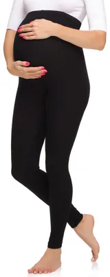 Image de Legging de grossesse long pour femme Merry Style en viscose MS10-297 (noir, taille S)